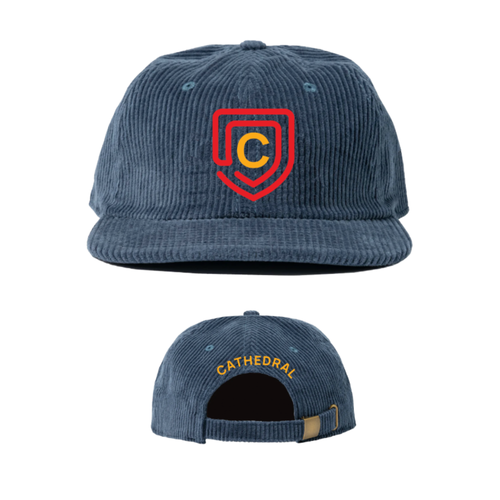 Adult Corduroy Navy Logo Hat